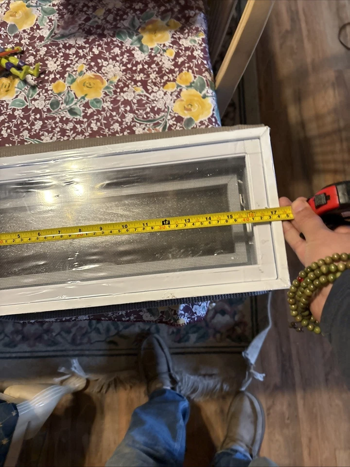 Hopper Vent Screened Vinyl Window 8 x 17.5 Inches White Pack of 1 - Image 3 of 4