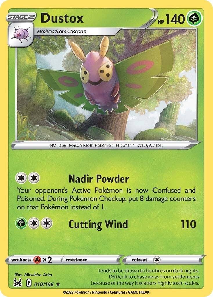 Dustox (010/196) Rare NM SWSH11 SWSH11: Lost Origin Pokemon TCG