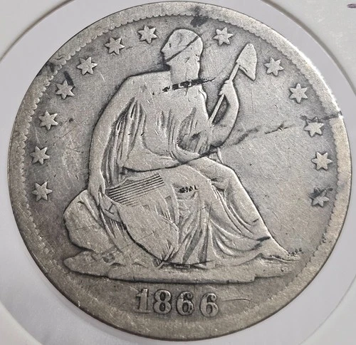 1866-S Seated Liberty Half Dollar — photo from the most recent tracked eBay sale