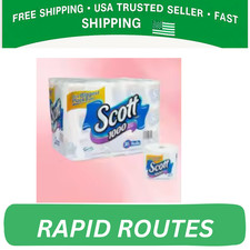 1000 Sheets Toilet Paper - Soft Absorbent Bathroom Tissue Rolls