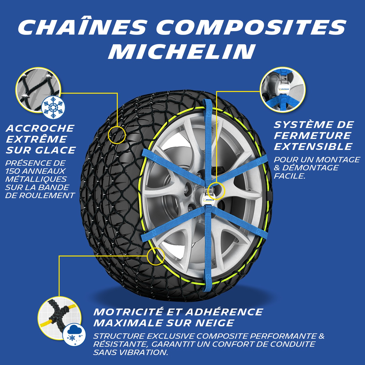MICHELIN Easy Grip Evolution chaînes à neige composites haute motricité montage rapide - 2