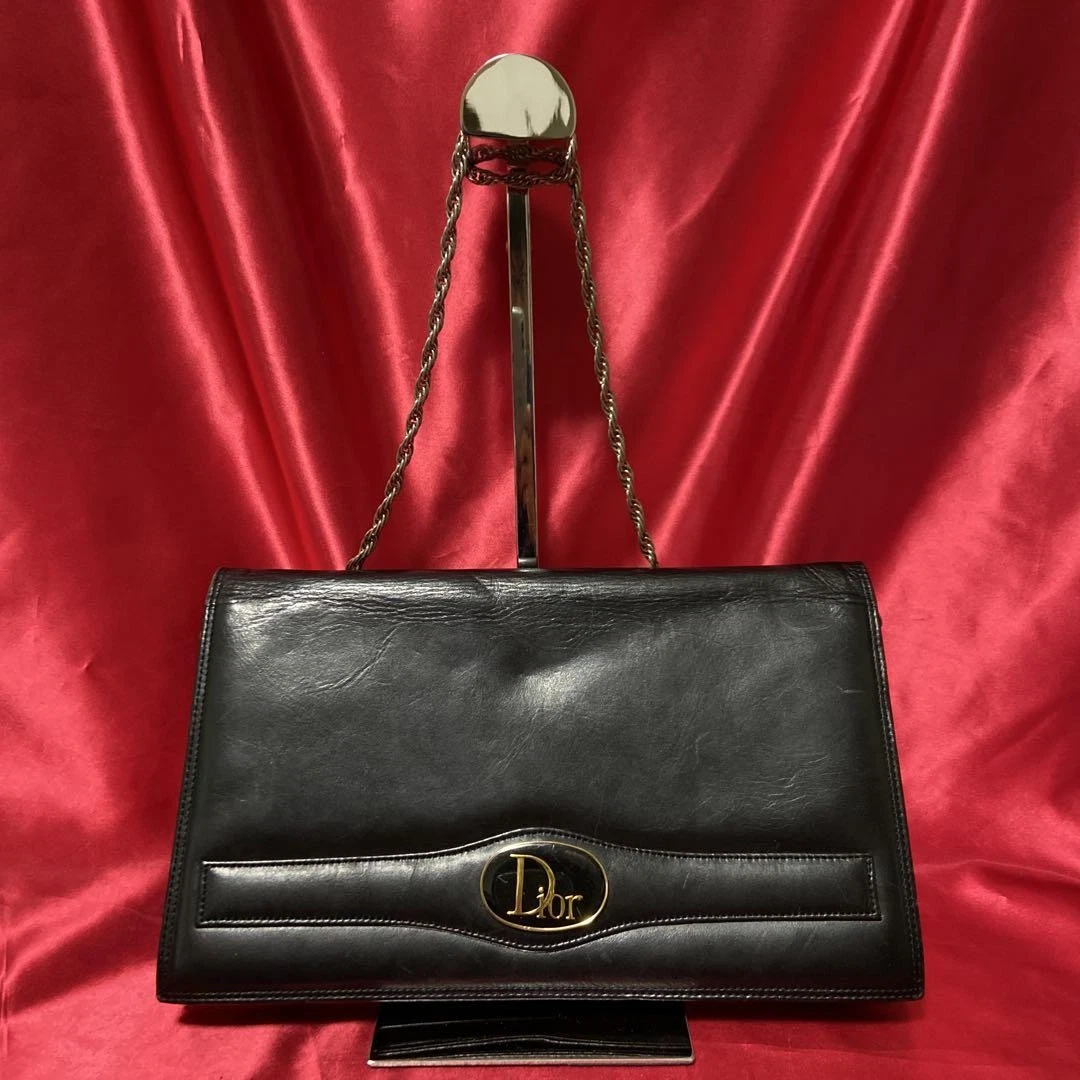 Sac bandoulière cuir Dior authentique noir moyen femme France 117666