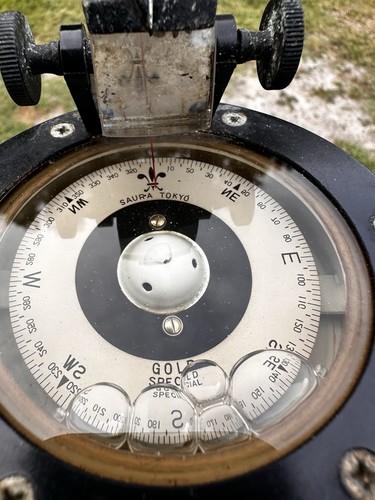 Vintage Saura Marine Hand Bearing Compass HB-65G Gold Maritime Navigation Tokoyo - 第 19/24 張圖片