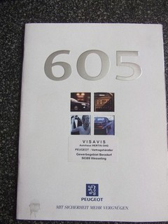 Prospekt Peugeot Modell 605 ; 07/1996 Rarität sehr gut