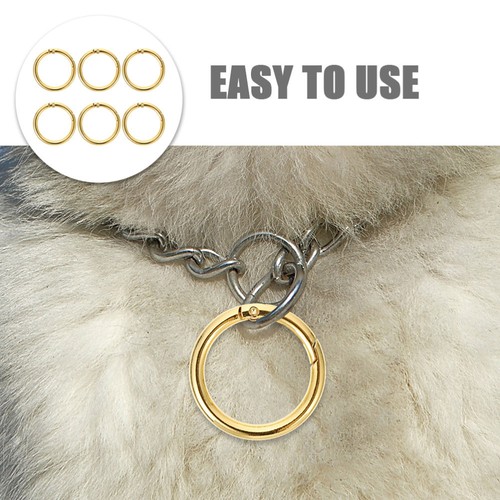 6Pcs Metal Spring O Rings DIY Keychain Rings Round Key Rings Spring Key Ring - Picture 3 of 12