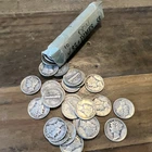 New ListingRoll Of 50 Silver Mercury Dimes