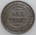 1920 Australia Penny — photo from another recent sale