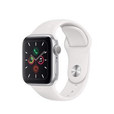 Apple Watch Series 5 (GPS 40mm) Cassa Alluminio Argento con Cinturino Sport Bianco