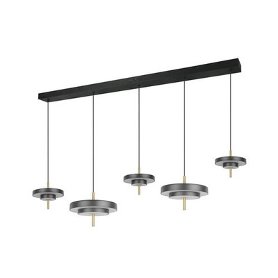Trio Lighting Pendelleuchte Hängelampe LED Keaton schwarz goldfarben dimmbar CCT