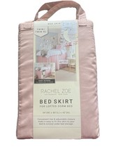 NEW RACHEL ZOE PINK BED SKIRT LOFTED DORM BED TWIN/TWIN XL 39"W X 80"L X 42"H