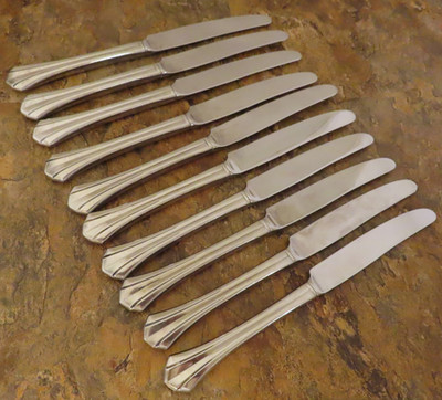 Oneida Rushmore Set of 10 Dinner Knives Deluxe Stainless Flatware Lot A