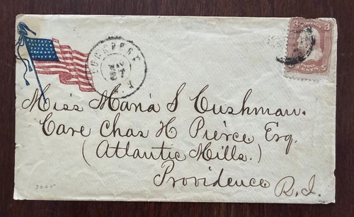 c1860's Civil War Patriotic Cover Providence Rhode Island