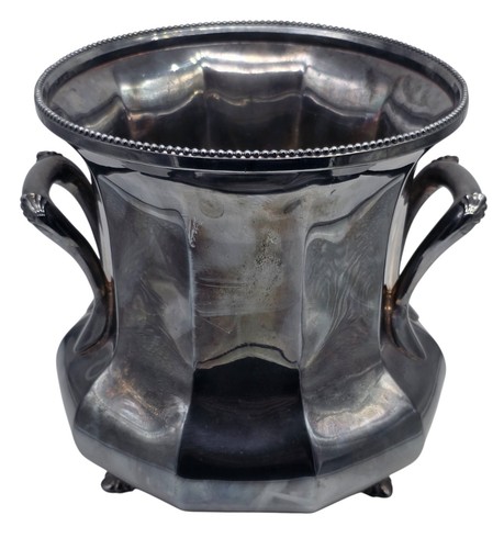 Antique REED & BARTON Silver Plate Beaded Champagne Ice Bucket