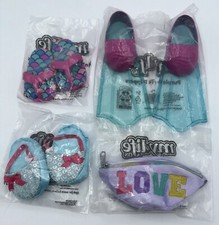 My Life As 18 Doll Lot Flip Flops Flippers Fluffy Waist Bag Sequin Slippers NEW