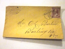 1884 US Postal History O HOWARD & SON MALONE NY GEN. MERCHANTS CANCEL COVER #210