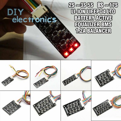 Li-ion LiFePO 4 Battery Active Equalizer BMS 1.2A Balance 3S 4S 6S 7S 13S 14S
