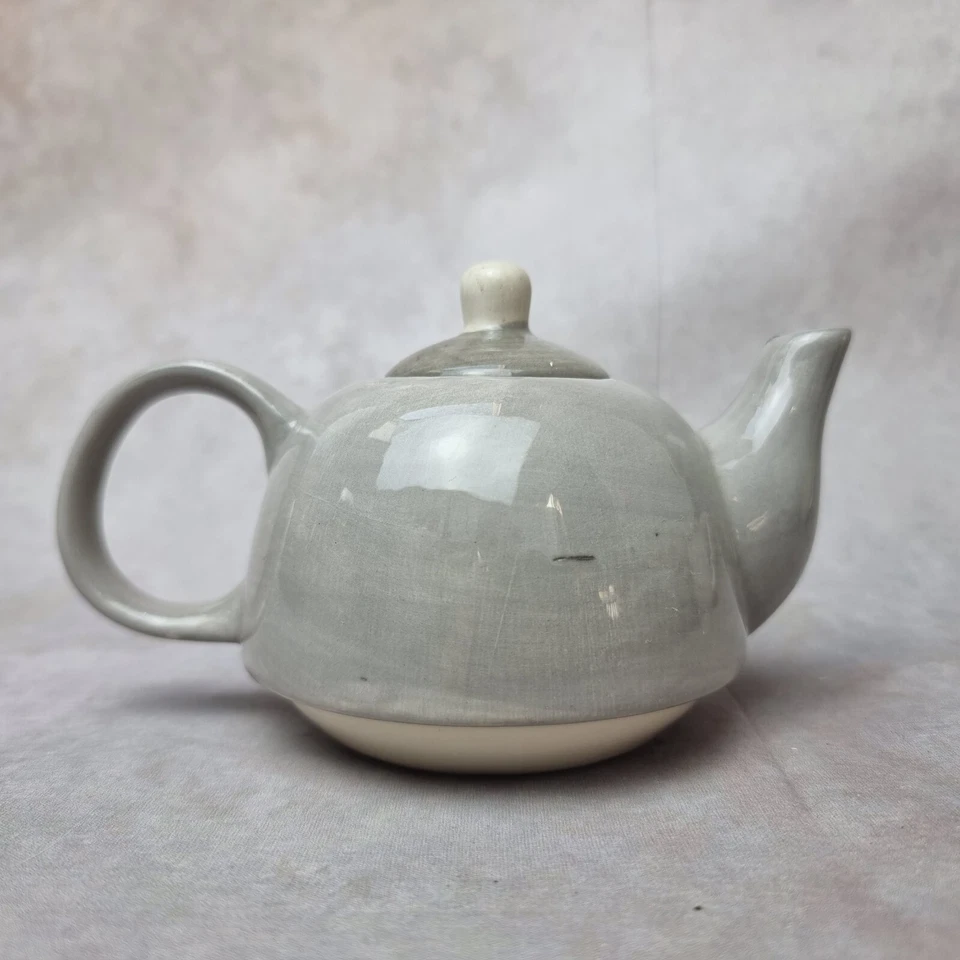 Petite théière vintage avec motif cabochon - gris clair - Photo 4/4