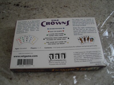 Five Crowns Gioco Di Carte &ndash; 5 Semi, Stile Rummy &ndash; 116 Carte, 1-7 Giocatori