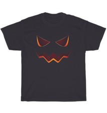 Jack O Lantern Pumpkin Face Halloween Scary Party Costume Gift T-Shirt Unisex