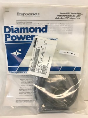 NEW UNUSED! DIAMOND POWER BRAY CONTROLS S90 PNEUMATIC ACTUATOR REPAIR KIT 216026