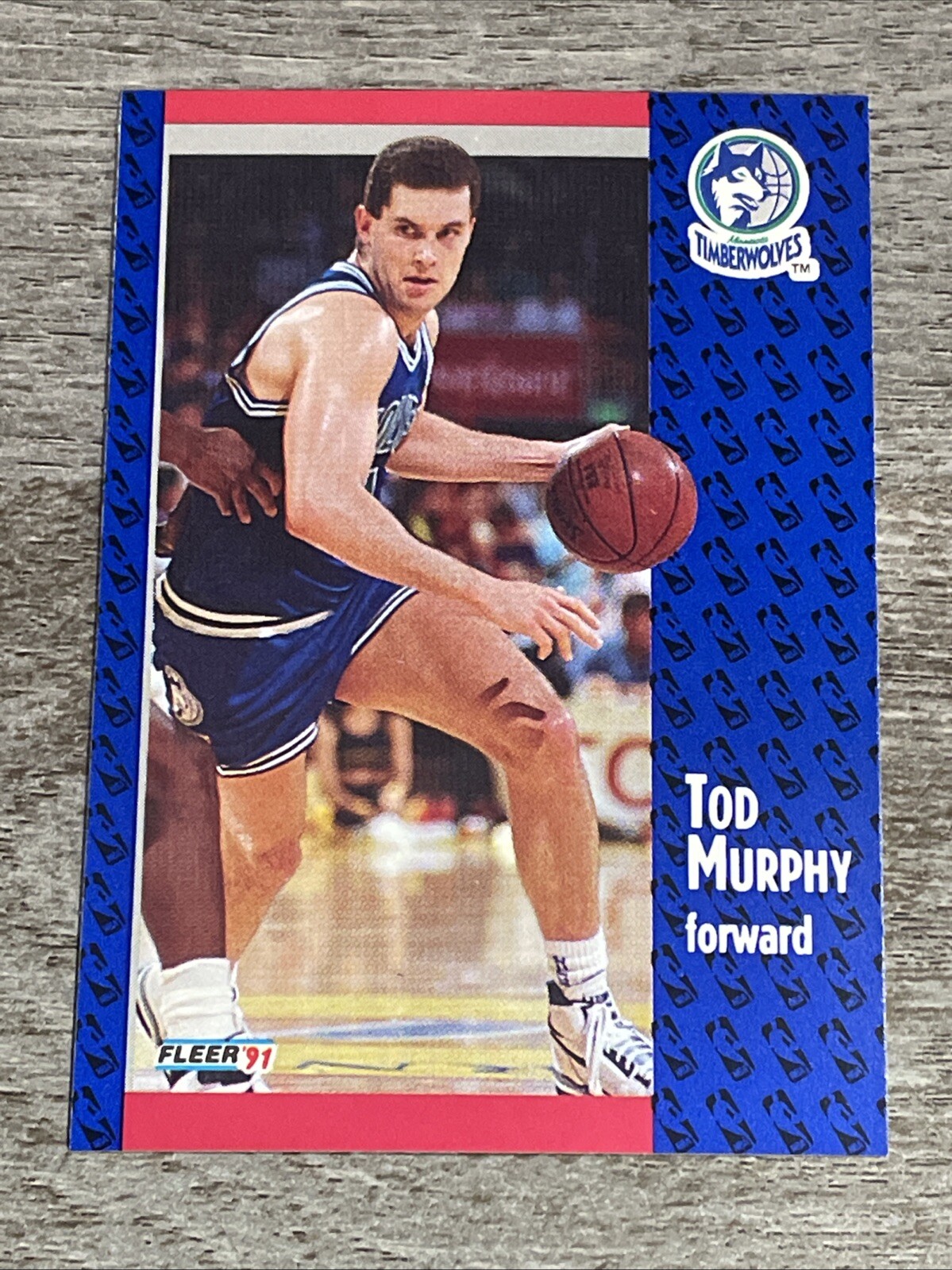 Tod Murphy 1991-92 Fleer Timberwolves #124   *L64*
