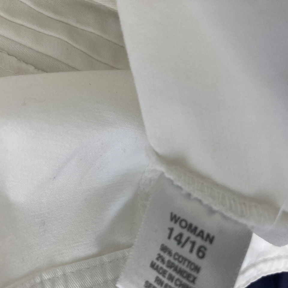 Chaqueta de vestir de granero para mujer talla 14 blanca ligera informal con botones delanteros Foto 4 de 4