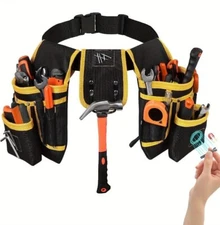 Adjustable 26 Pocket Tool Pouch Belts Magnetic Tool Pouch For Men Heavy Duty New