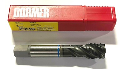 Dormer 7/8''-14 Tap HSS-E-PM Machine Tap Super B Coated Semi Bottoming Spiral FL