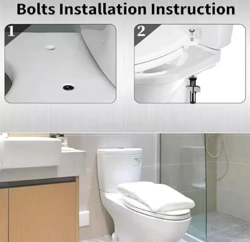 Heavy Duty Toilet Seat Fastener Bolt kit, Universal Toilet Seat Bolt Kit Tool - Picture 7 of 21
