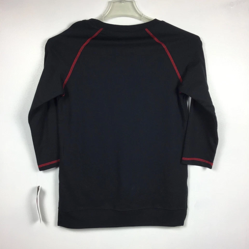 Atlanta Falcons / NIÑAS Talla L 14 / Ropa del equipo NFL / Camisa Top Negra Manga 3/4 Foto 3 de 4