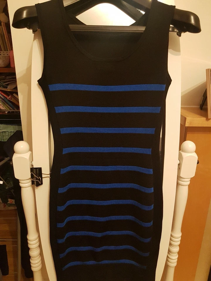 Vestido negro azul vendaje talla XS Esprit Foto 3 de 4