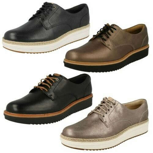 Mujer Clarks Zapato Oxford Estilo Casual con Cordones Cuero / Ante Teadale  Rhea | eBay