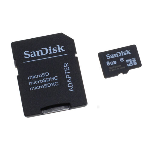 Speicherkarte SanDisk microSD 8GB f. ZTE Blade L5 Plus - Picture 1 of 2