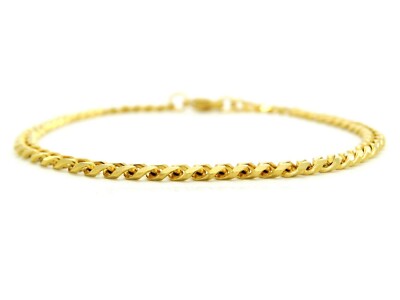 Fußkett Gelbgold Kette vergoldet bequem passend für Bordstein Glied Schmuck Lila Tasche