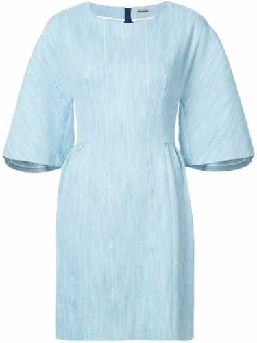 Back Corded Mini Denim Dress Size 