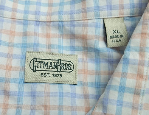 XL Gitman Bros. Men's Multicolor Check Button Down Shirt 100% Imported Cotton - Picture 3 of 5