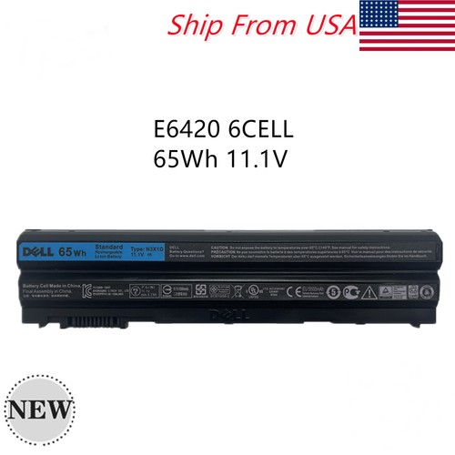 Genuine 65Wh T54FJ N3X1D M5Y0X YKF0M Battery For Dell Latitude E6430 E6420 E5420 - Picture 2 of 8