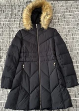 NWOT IVANKA TRUMP WOMEN NAVY BLUE PUFFER MID LENGHT WINTER COAT SIZE S