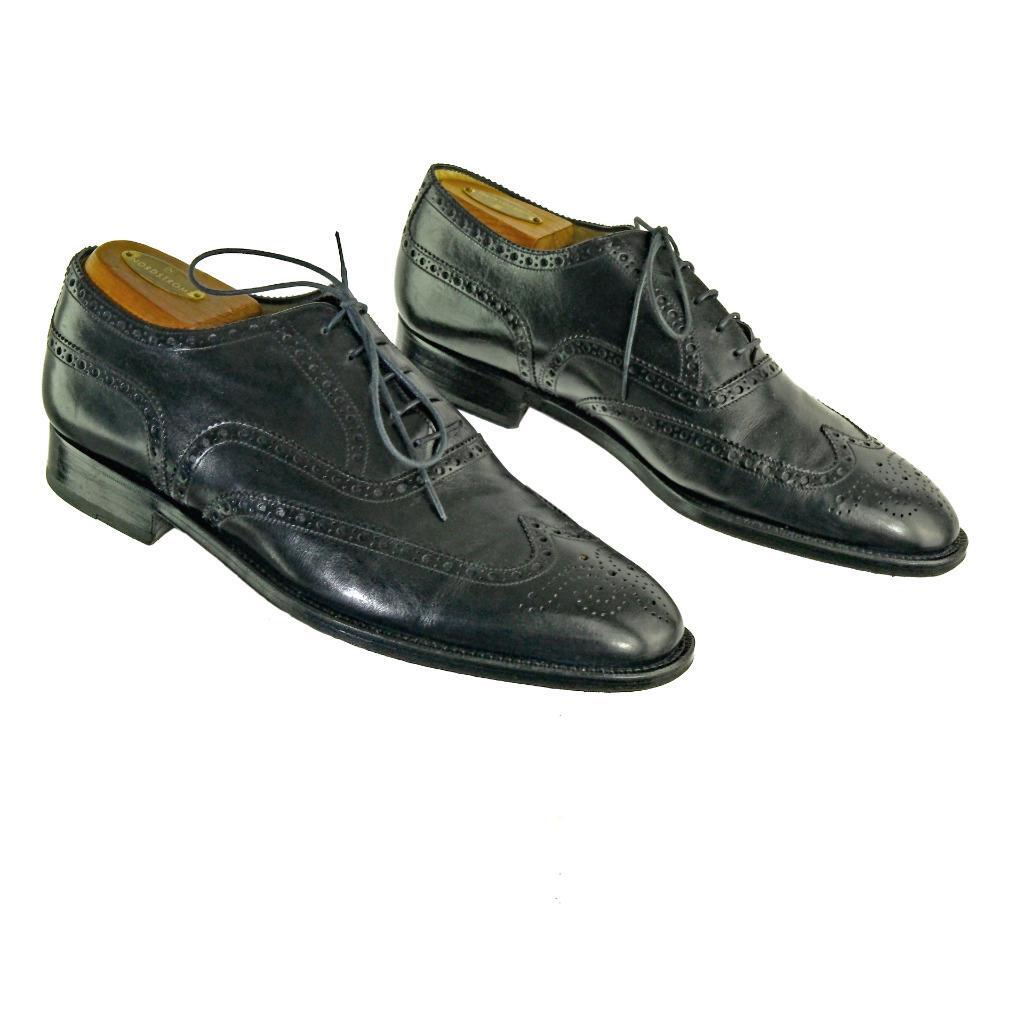 Hickey Freeman Size 11 D Black Wing Tip Shoes HICKEY FREEMAN Oxfords Dress Shoes Sz. 11 D Black Leather  main image 2