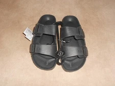 NEW, LADIES SOLE MATES RUBBER LIGHTWEIGHT SANDALS, BLACK, SIZE 9