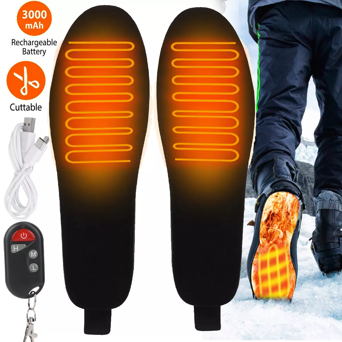 Heated shoe shop liners