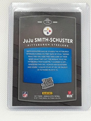 JuJu Smith-Schuster 2017 Donruss Optic Rated Rookie #176 Pittsburgh Steelers - Bild 2 von 2