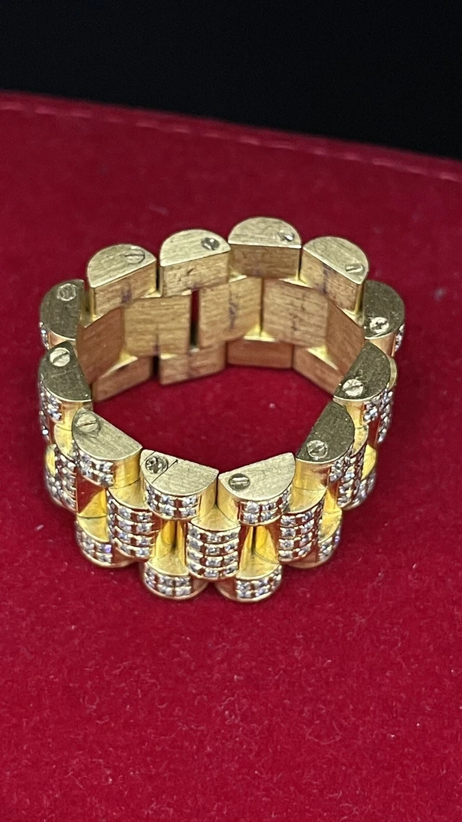 Unique Style Chanel Flexible Ring Diamond Eternity Band 18k Solid Gold