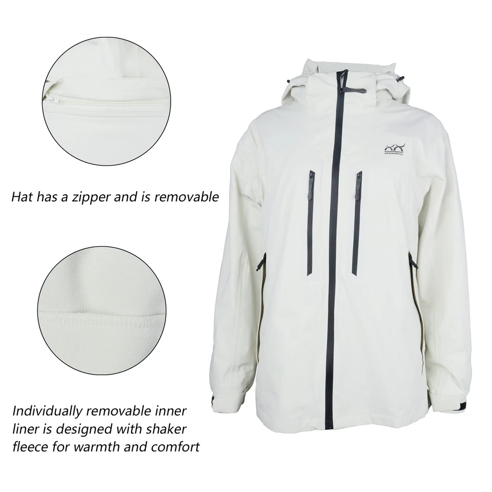 Shamofeng 3 en 1 Chaqueta Exterior Impermeable Impermeable para Mujeres y Hombres Escalada Foto 3 de 4