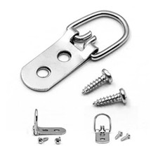 Heavy Duty Dring Picture Hangers 100 Pack 2 Hole With Screws