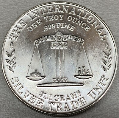 Lincoln Penny Cent Style, 1974, 1 troy oz .999 Fine Silver Art