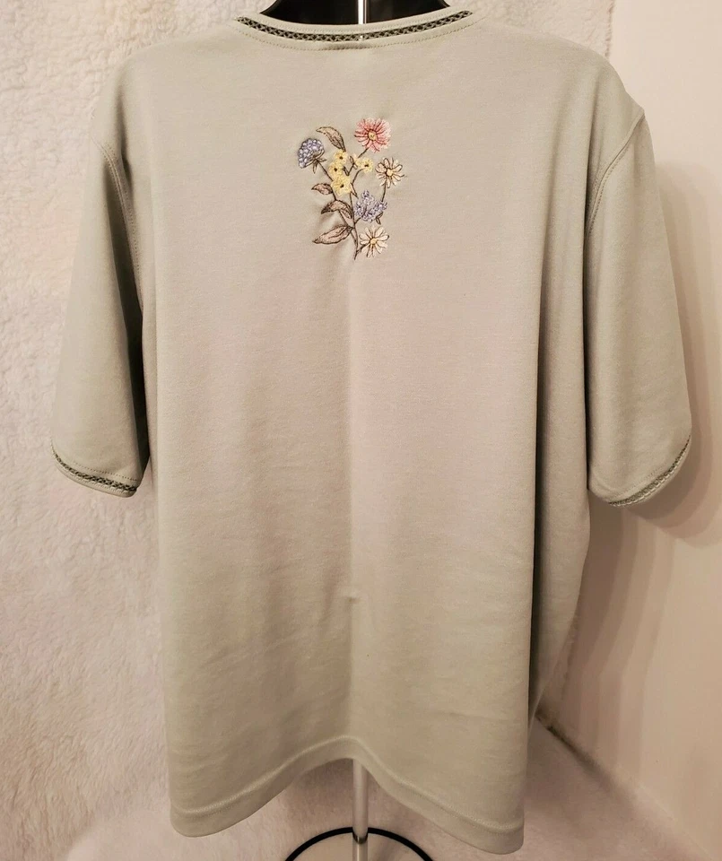 Blusa Camisa Top BonWorth Mujer Talla XL X Grande 1X Multicolor Floral Foto 4 de 4