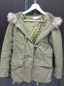 h&m short parka with hood