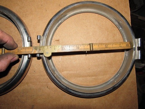 Vitage Automobile Headlight Bezels, Nickle Plated, Restored or NOS - Picture 4 of 7