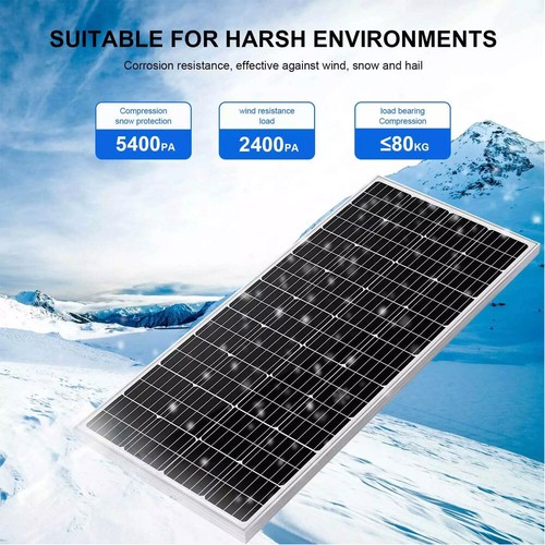 30/60/100/120W Solar Panel Kit Battery Charger Caravan Boat Camping - Picture 7 of 19